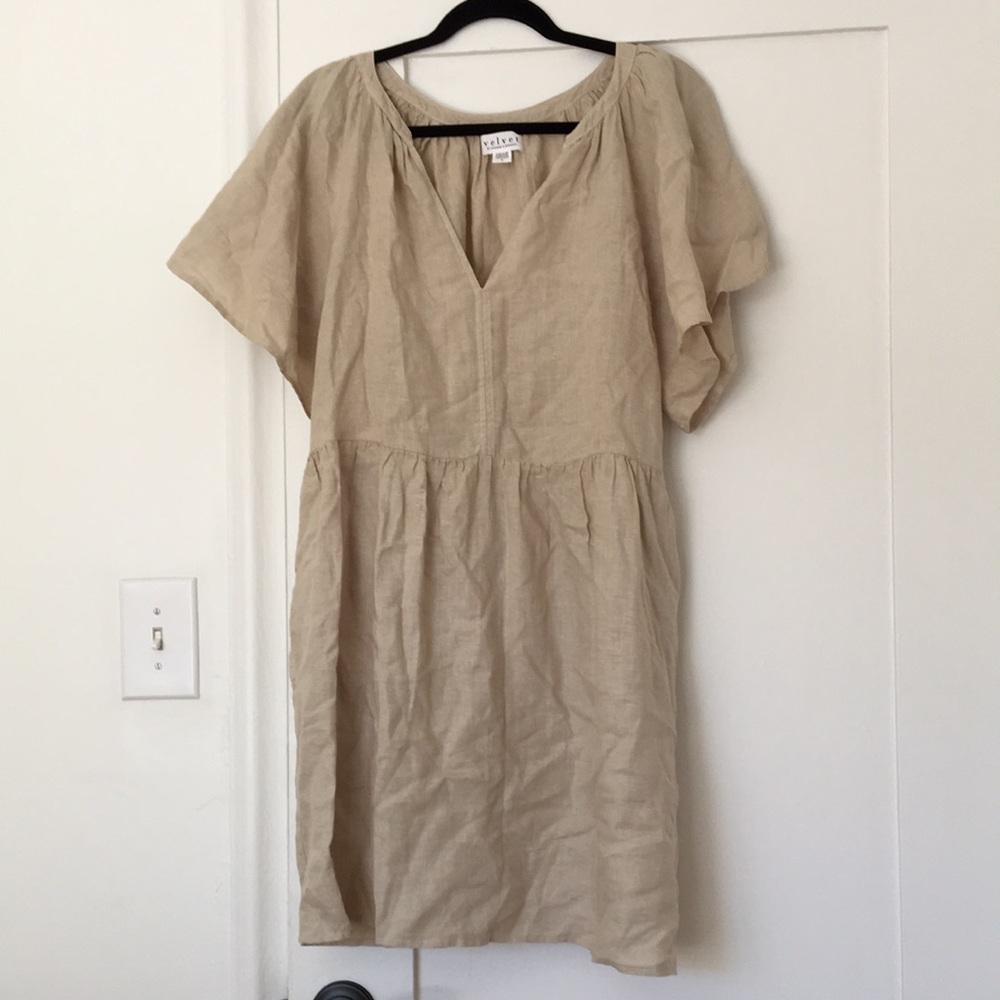 Flowy 100% linen dress
